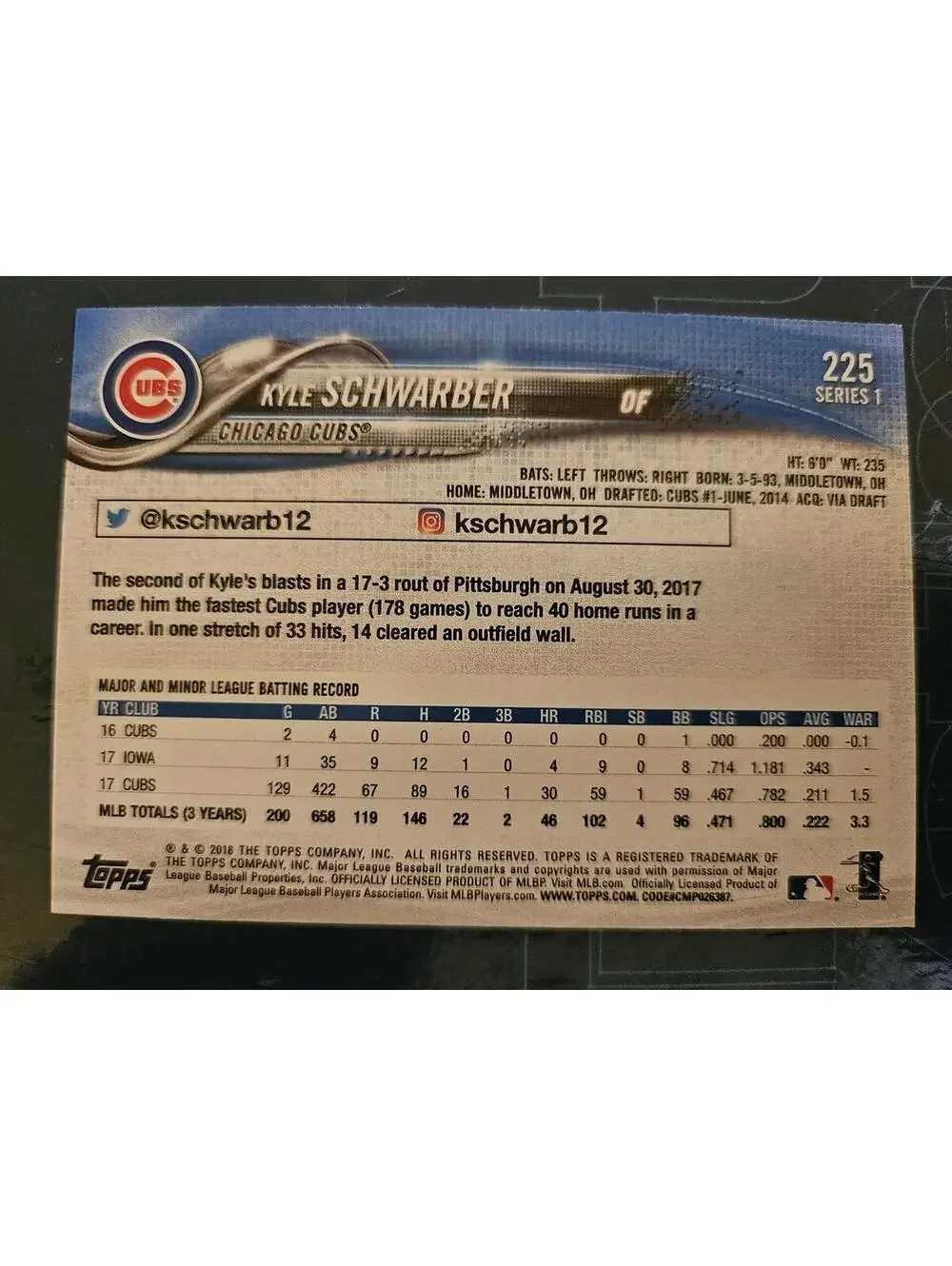 George Springer - running - 2018 Topps #275 - RAW Mint